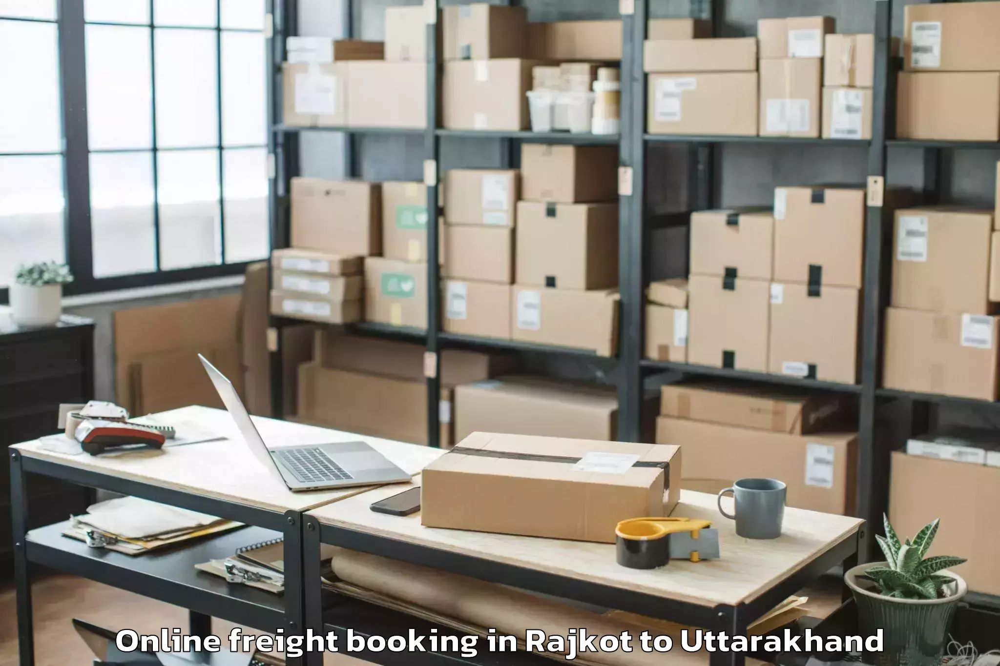 Top Rajkot to Rudarpur Online Freight Booking Available